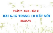 Bài 6.15 trang 10 Toán 7 Kết nối tri thức Tập 2
